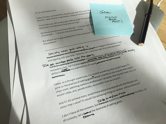 What if we stopped setting goals?